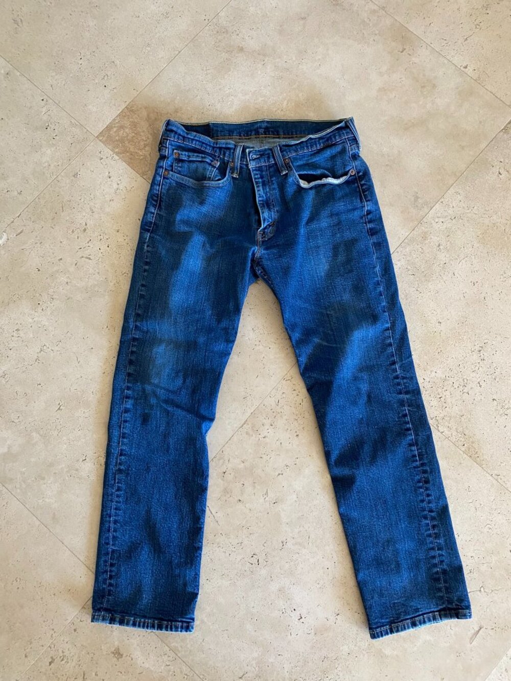 Levis Strauss 514 Jeans Mens Blue Straight Fit Denim Pants 34x30